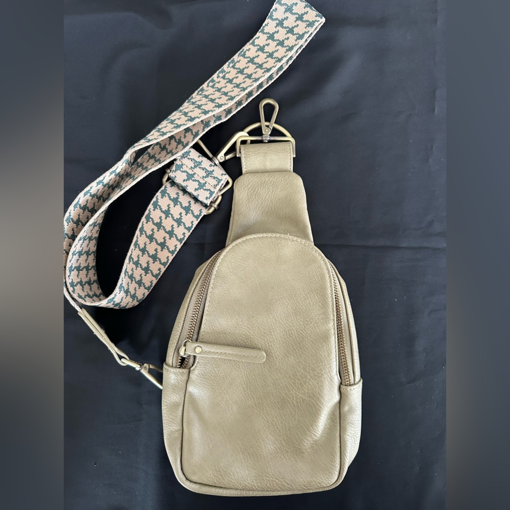 Anthropologie Beige Crossbody Bag